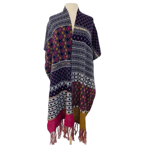 Anthropologie Angel of the North lambswool blend beautiful oversized scarf NEW - Picture 2 of 13